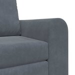 vidaXL Canapé-Lit Gris foncé 98 x 71 x 83 cm Velours