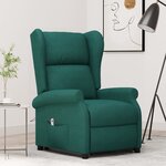 vidaXL Fauteuil Vert foncé Tissu