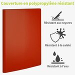 ACROPAQ Porte-Vues A4 - Classeur de présentation Premium rouge au format A4 avec 30 pochettes - En polypropylène durable
