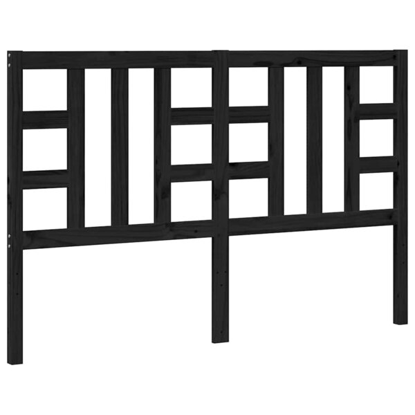 vidaXL Tête de lit Noir 146x4x100 cm Bois massif de pin