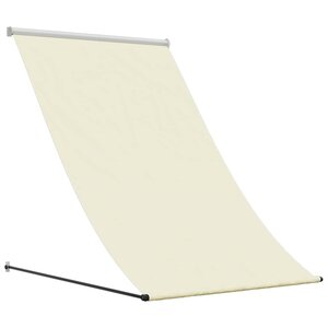 vidaXL Auvent rétractable crème 100x150 m tissu et acier