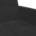 vidaXL Canapé-lit à 2 places avec repose-pied noir velours