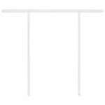vidaXL Auvent rétractable automatique et poteaux 3 5x2 5 m Jaune blanc