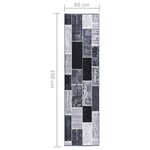 vidaXL Tapis de couloir Gris 80x350 cm