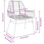 vidaXL Ensemble de salle à manger de jardin 5 pièces en poly rotin noir