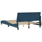 vidaXL Cadre de lit sans matelas Hanko bleu 140x190 cm velours