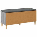 vidaXL Banc d'entrée avec coussin Gris Sonoma 100 x 38 x 46 cm