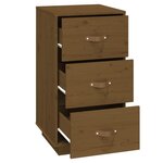  vidaXL Tables de chevet 2 Pièces Marron 40x40x75 cm Bois de pin massif