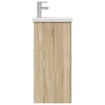 vidaXL Meuble de salle de bain avec évier Chêne Sonoma