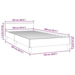 vidaXL Cadre de lit avec tête de lit sans matelas cappuccino 100x200cm