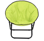 Loveuse fauteuil rond de jardin fauteuil lune papasan pliable grand confort 80L x 80l x 75H cm grand coussin fourni oxford jaune fluo
