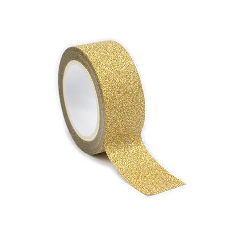 Masking tape pailleté 1 5 cm doré