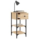 vidaXL Tables de chevet 2 Pièces chêne sonoma 34x36x70 cm bois ingénierie