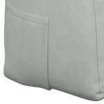 vidaXL Coussin de Dos Gris clair 200 x 24 x 50 cm Velours