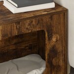 vidaXL Maison pour chat Chêne fumé 51 x 30 x 52 cm Bois d'ingénierie