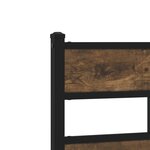 vidaXL Cadre de lit en métal sans matelas chêne fumé 200x200 cm