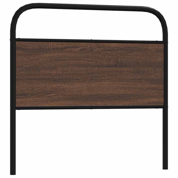 vidaXL Tête de lit chêne marron 90 cm acier et bois d'ingénierie