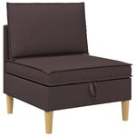 vidaXL Canapé modulaire avec rangement 6 Pièces Marron foncé Tissu