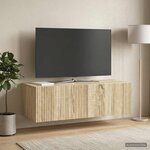 vidaXL Meuble TV mural 98 x 41 x 30 cm Chêne Sonoma Bois d'ingénierie