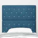Headboard LED bleu foncé 100 cm en velours