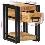 vidaXL Cabinet de chevet 2 Pièces 30 x 30 x 40 cm bois de manguier massif