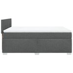 vidaXL Sommier à lattes de lit avec matelas Gris foncé 140x190cm Tissu