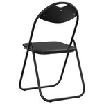vidaXL Chaise pliante 8 pc Simili cuir Noir 48 x 43 5 x 81 cm