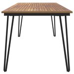 vidaXL Table de jardin avec pieds épingle à cheveux 180x90x75 acacia