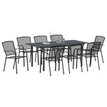 vidaXL Ensemble de salle à manger pour jardin 9 Pièces Anthracite