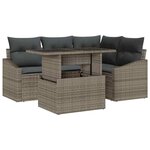 vidaXL Ensemble de canapé de jardin 5 pc Gris