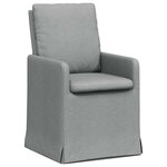 vidaXL Chaises de salle à manger 2 pc tissu Gris clair 57 x 67 x 98 cm