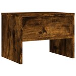 vidaXL Table de chevet Chêne fumé 40x30x30 cm Bois d'ingénierie