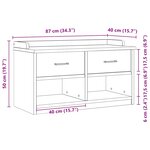 vidaXL Banc de couloir SANDNES 87x40x50 cm bois de pin massif