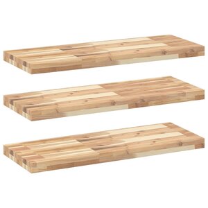 vidaXL Étagères flottantes 3 Pièces 100x30x4 cm acacia massif non traité