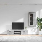 vidaXL Ensemble meuble TV FLORIN Gris béton Bois d'ingénierie