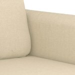 vidaXL Ensemble de canapés 3 Pièces avec coussins Crème Tissu
