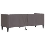 vidaXL Canapé à 3 places Chesterfield gris similicuir