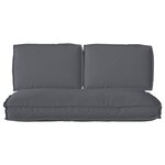 vidaXL Set de coussins de palette 3 Pièces Anthracite 120 x 60 x 12 cm