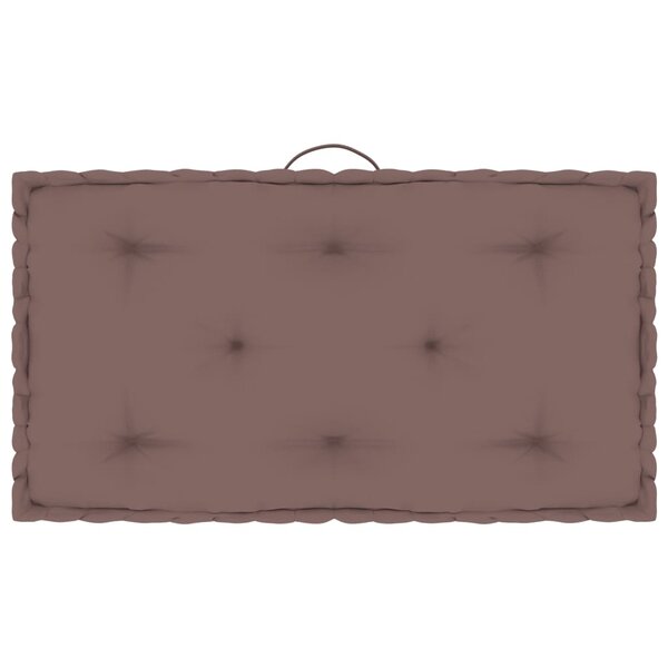 vidaXL Coussin de plancher de palette Taupe 73x40x7 cm Coton