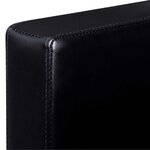vidaXL Canapé sectionnel à 3 places Cuir synthétique Noir