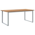 vidaXL Ensemble de salle à manger pour jardin 7 Pièces Gris et marron