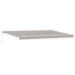 vidaXL Auvent Rétractable Gris clair 500 × 300 cm Tissu et Métal