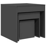 vidaXL Tables gigognes 3 Pièces Gris brillant Bois d'ingénierie