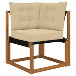 vidaXL Ensemble de canapés d'extérieur 6 Pièces Naturel et Beige