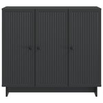 vidaXL Buffet Noir 89 x 34 5 x 80 cm Bois d'ingénierie