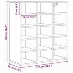 vidaXL Cabinet à chaussures Chêne noir 103x30x51 cm Bois d'ingénierie