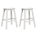 vidaXL Tabouret de bar 2 Pièces Blanc 52 x 43 x 73.5cm HDPE