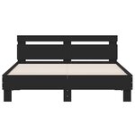 vidaXL Cadre de lit avec LED sans matelas noir 150x200 cm