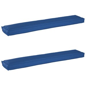 vidaXL Coussins de Palettes pour Banc 2 Pièces Bleu Royal 200x40x8 cm Tissu Oxford