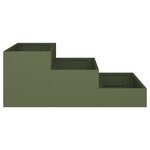 vidaXL jardinière de jardin 3 niveaux 90x90x35 cm olive acier